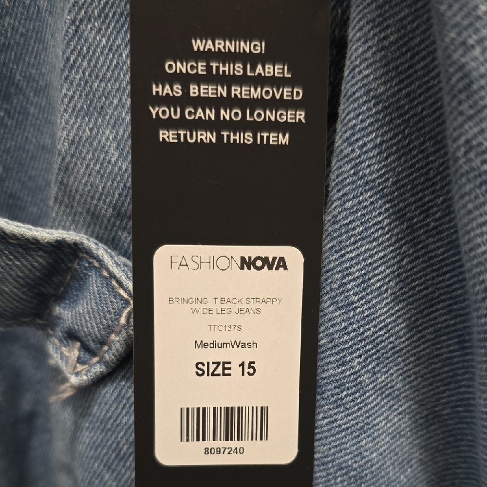 Fashion Nova Blue Flare Wide Leg Jeans